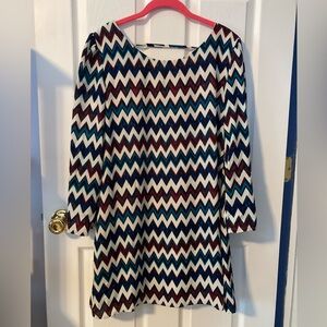 Speechless zigzag pattern dress, Juniors size L